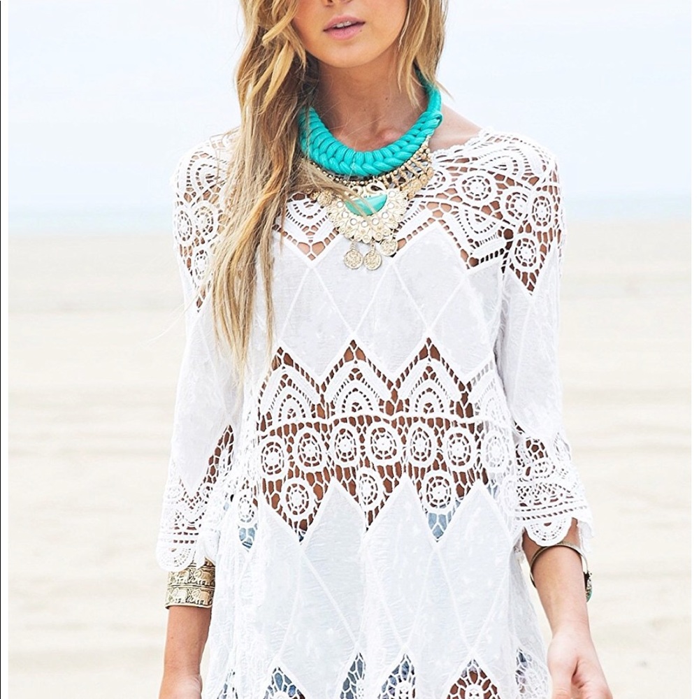 Crochet bikini cover up